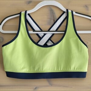 NWT FourLaps Infinity Sports Bra Tomatillo Midnight White size M